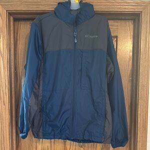 Columbia Blue and Gray Windbreaker Jacket